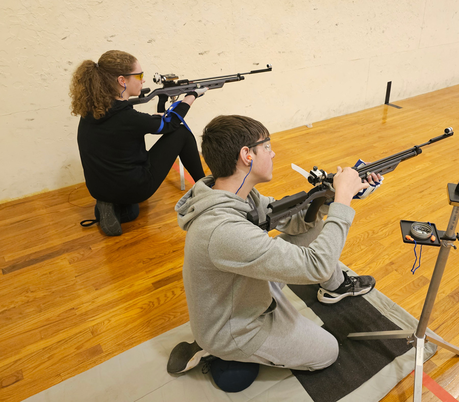 Student learning air rifle